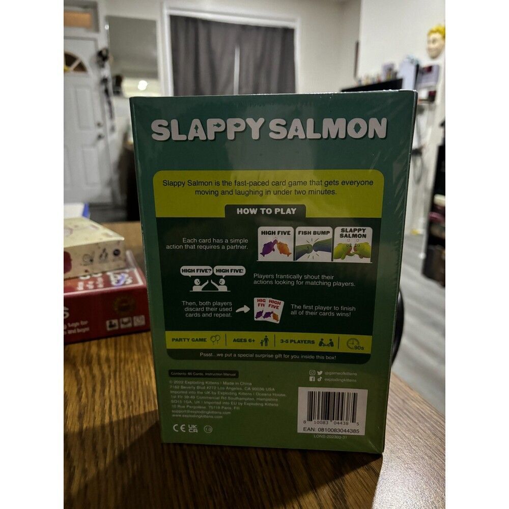 Slappy Salmon (Happy) Exploding Kittens Card Game NIB - Picture 2 of 2